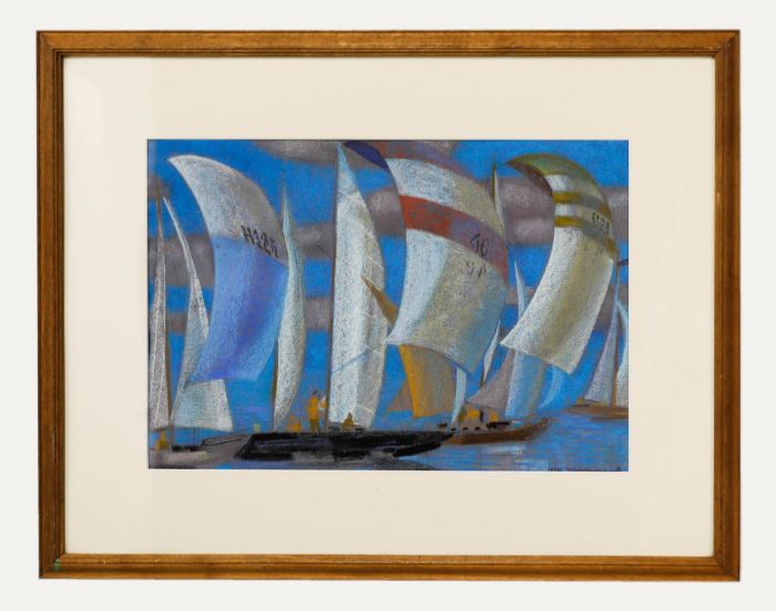 Geo Mommaerts (1923-2006) - Belgian School Pastel, The Yacht Race