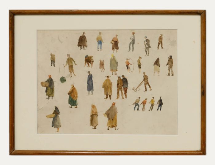 Walter Tyndale (1855-1943) - Turn of the Century Watercolour, Street Figures