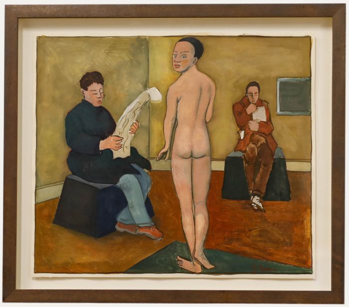 Geoffrey Baker (1926-2011) - Framed c.1950 Watercolour, Life Class