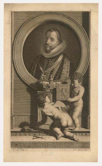 After Adriaen van der Werff (1659-1722) - 17th Century Engraving, King James I