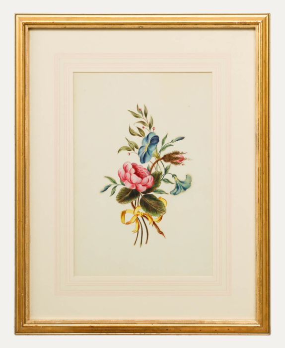 English School 19th Century Watercolour - Spring Posy