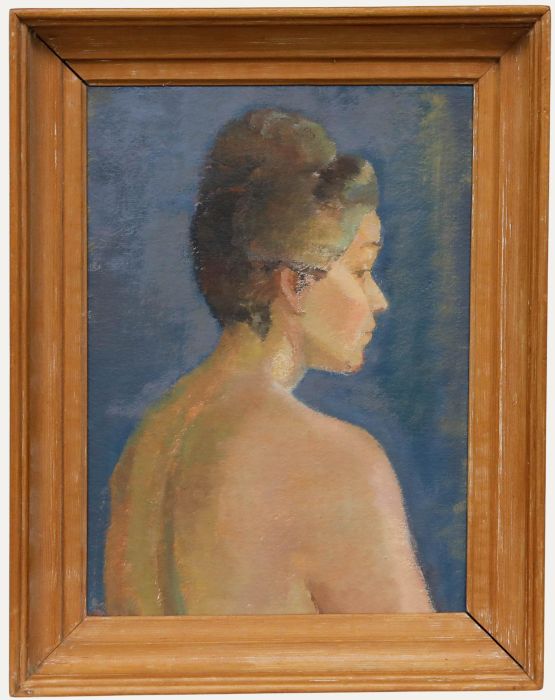 Betty Battiscombe (1916-2002) - Framed 20th Century Oil, Nude in Profile