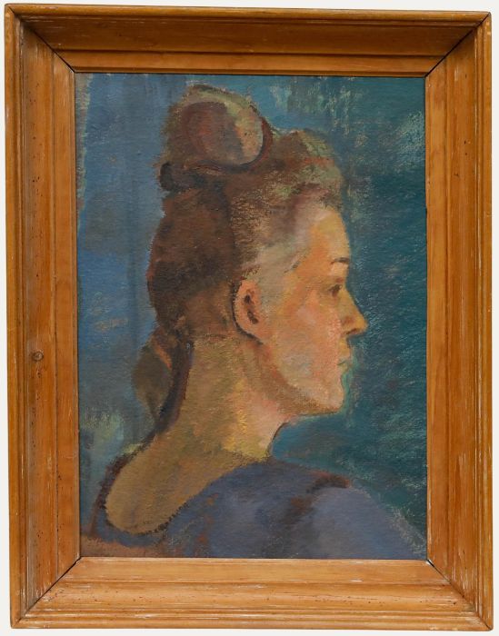 Betty Battiscombe (1916-2002) - 20th Century Oil, Portrait of a Woman in Profile