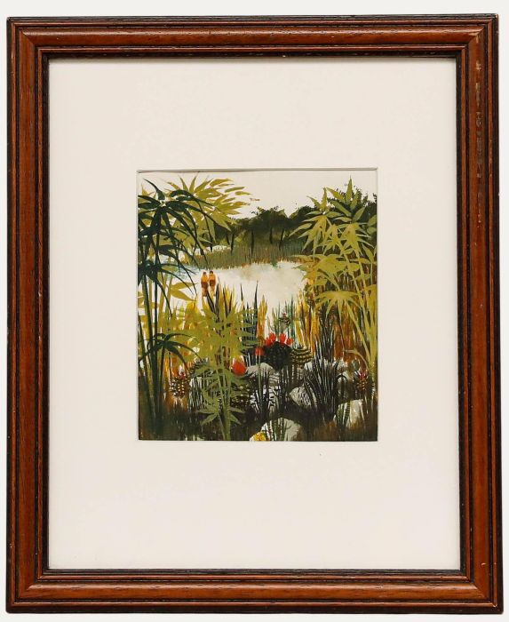 Framed 20th Century Watercolour - Secret Oasis