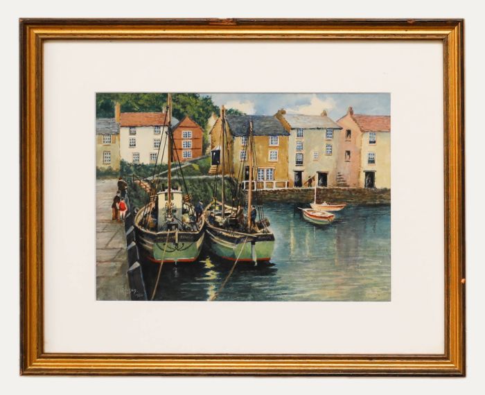 J. A. Gibson  - 1950 Watercolour, Fowey