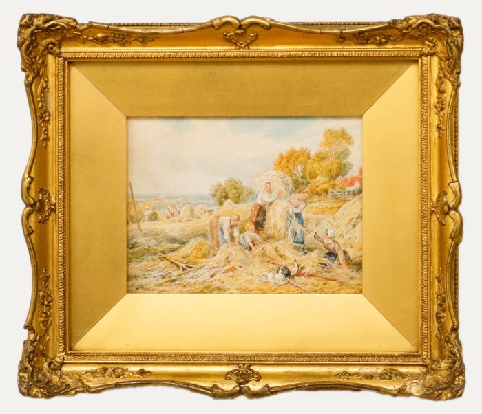 W. Foster - Framed Late 19th Century Watercolour, Gathering in the Hay