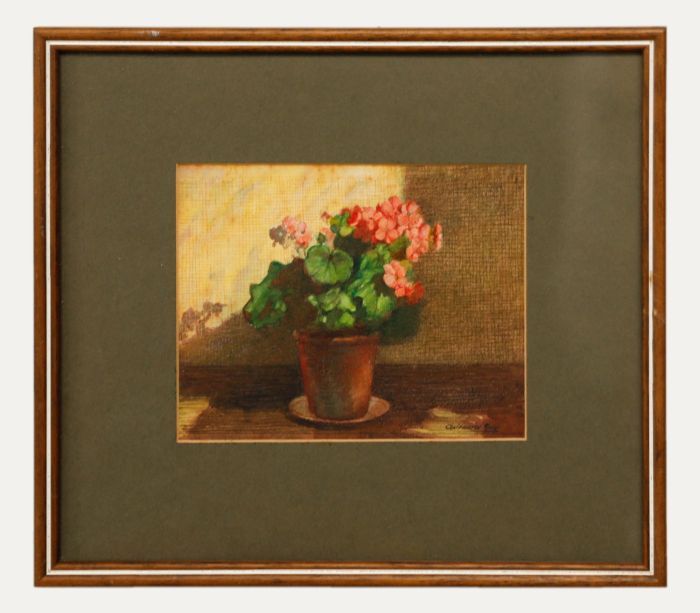 Arthur Wilson Gay (1901-1958) - Mid 20th Century Watercolour, Pink Geraniums
