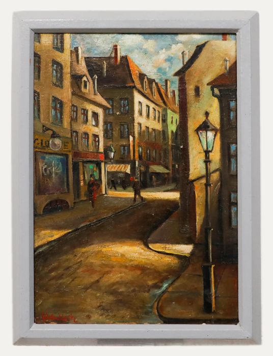 Gerhard Windisch (1895-1961) - Framed Oil, Early Morning in the City 