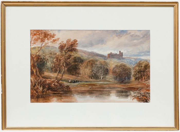 David Cox Jnr. ARWS (1809-1885) -Mid 19th Century Watercolour, A Distant Castle