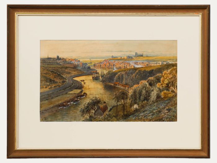 John C. Syer (1844-1912) - Framed Watercolour, View Towards Whitby Abbey 
