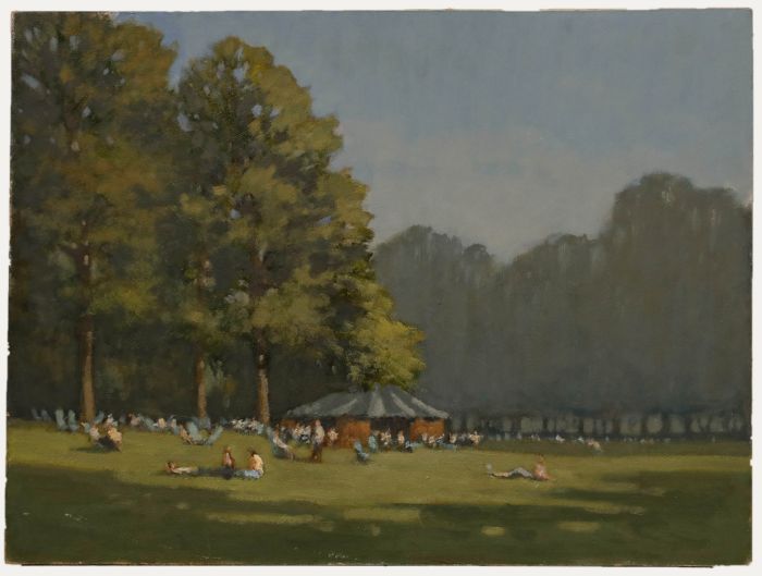 William Burns FRSA (1923-2010) - Oil, Sunny Afternoon in St James' Park 
