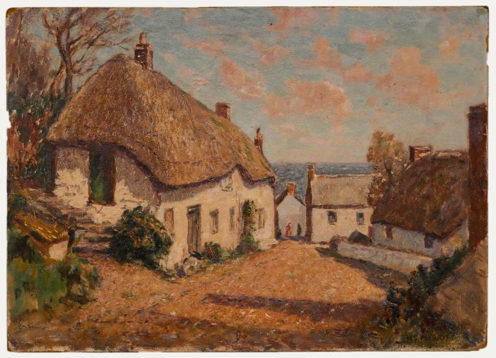 Henry Samuel Merritt (1884-1963) - Early 20th Century Oil, Cottages in Cadgwith