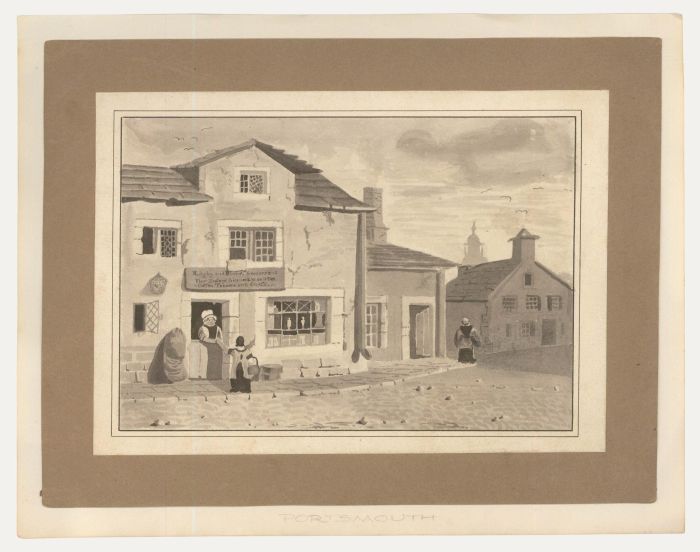 19th Century Watercolour - Grocer and Flour Dealer