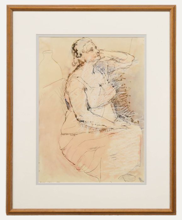 Brian Chugg (1926-2003) - Framed Mid 20th Century Pen and Ink Drawing, My Mother