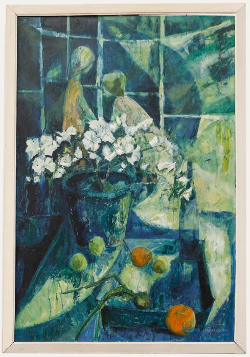 Mary Chugg (1935-2024) - Framed Mid 20th Century Oil, Hiding in the Greenhouse