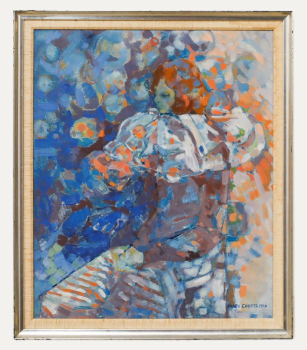 Mary Chugg (1935-2024) - Framed Mid 20th Century Oil, Girl in a Ruff