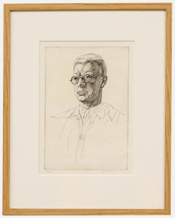 Edgar Holloway (1914-2008) - FramedEtching, Portrait of Alec Buckels (1892-1972)