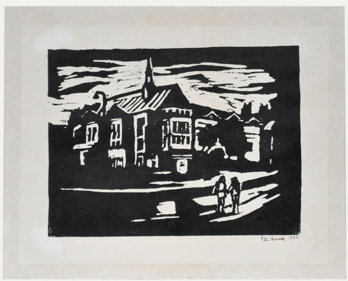 Peter Arnold - 1980 Linoprint, The Manor