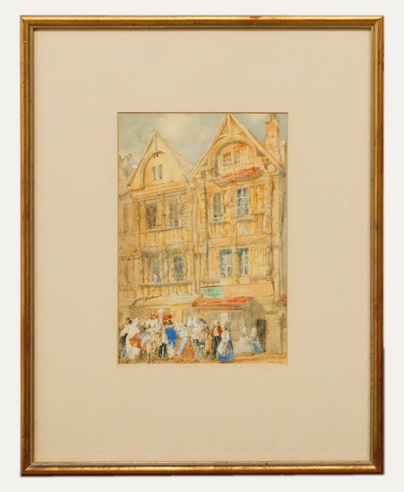 After Richard Parkes Bonington - Watercolour, Maison Grande Rue St. Pierre