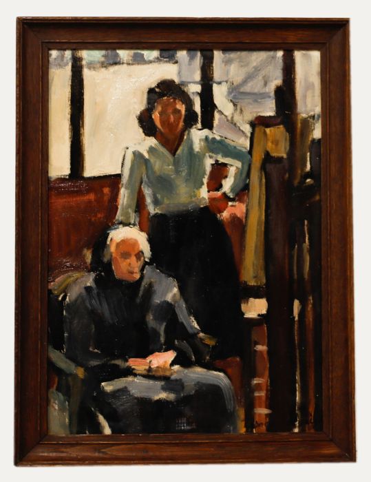 Georges Pacouil (1903-1996) - 20th Century Oil, Mother and Daughter