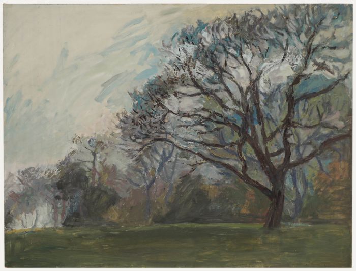 Simon Goldberg (1916-2002) - Mid 20th Century Oil, Park on a Misty Morning