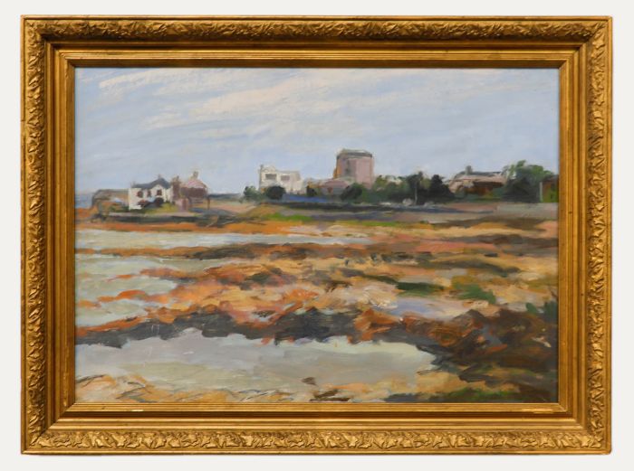Simon Goldberg (1916-2002) - 20th Century Oil, Sandykes Joyce's Tower