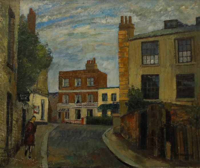 Simon Goldberg (1916-2002) - 20th Century Oil, A Quiet Street