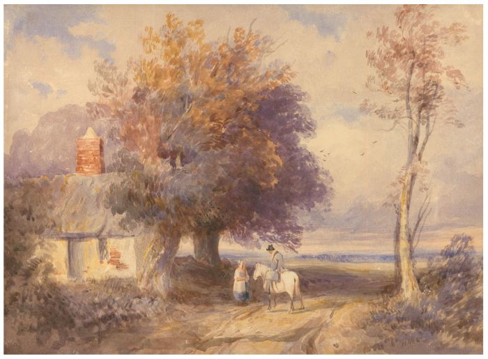 Mid 19th Century Watercolour - A Passerby