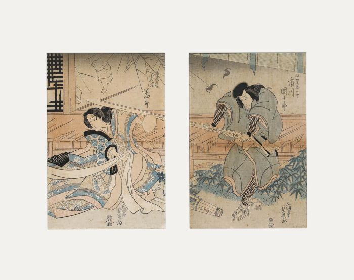 20th Century Japanese Woodblock - Warriors