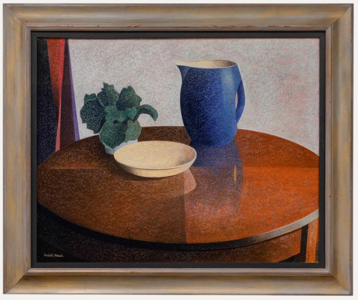 Keith New (1926-2012) - Framed Contemporary Pastel, Still Life with Blue Jug