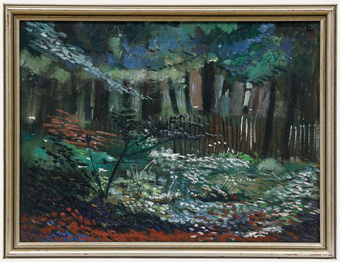 John Cherrington (1931-2015) - Framed 20th Century Oil, The Forest Picket