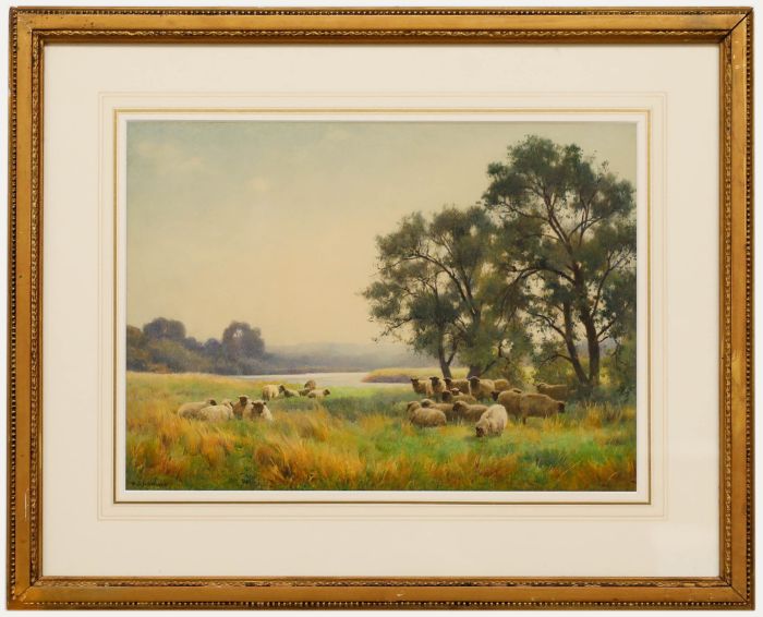 Benjamin D. Sigmund (1857-1947) - Framed Watercolour, The Thames near Windsor