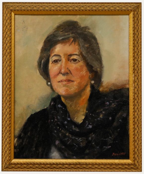 Charles Hardaker (b.1934) - 1997 Oil, Portrait of Elizabeth Edmund