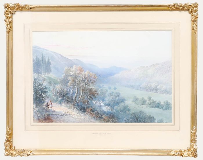 Albert George Adams (fl. 1854-1887) - Mid 19th Century Watercolour, Glynn Valley