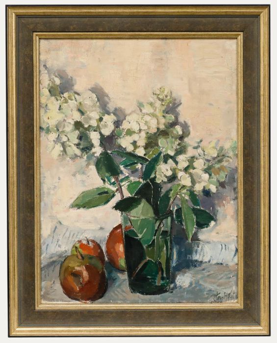 Henri ten Holt (1884-1968) - Framed Mid 20th Century Oil, Blossom & Apples