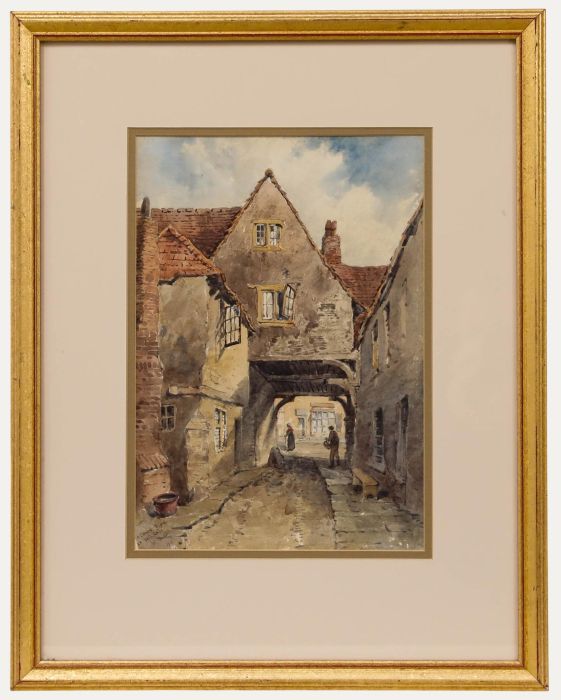 William James Boddy (1832-1911) - 1901 Watercolour, A Courtyard at Windsor