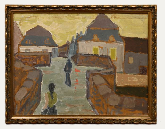 Mid 20th Century Oil - Street at Twilight