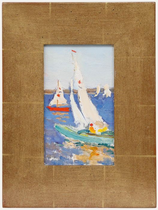 Leonid Petrovitch Baikov (1918-1994) - 20th Century Oil, Sailboat Mast