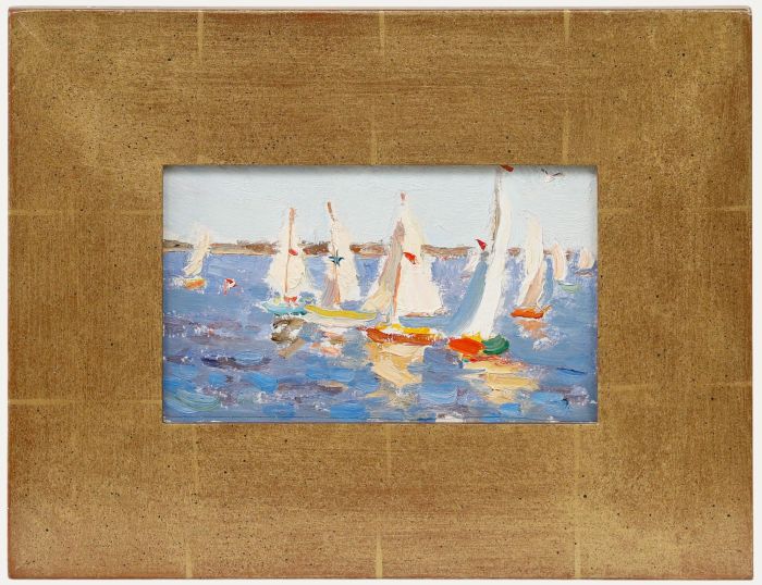 Leonid Petrovitch Baikov (1918-1994) - Mid 20th Century Oil, The Sailboats