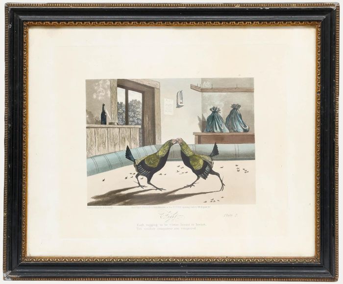 After Newton Fielding (1799-1856) - Framed 1853 Etching, Fight