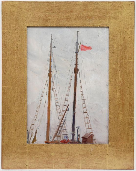 Leonid Petrovitch Baikov (1918-1994) - Mid 20th Century Oil, The Masts