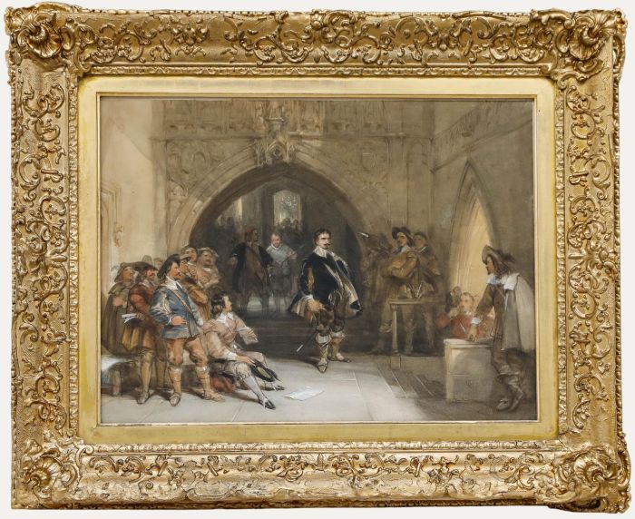 George Cattermole (1800-1868) - Framed Watercolour, The Explanation