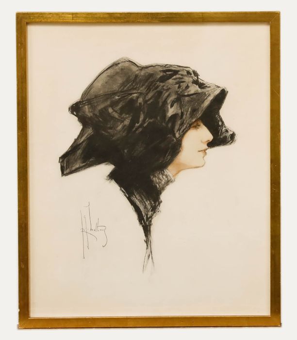 Richard George Mathews (1870-1955) - Framed Lithograph, Portrait of Anna Pavlova