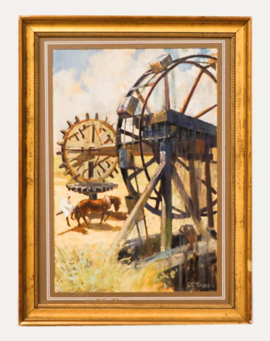 Clifford Charles Turner (1920-2018) - 20th Century Oil, Horse Mill