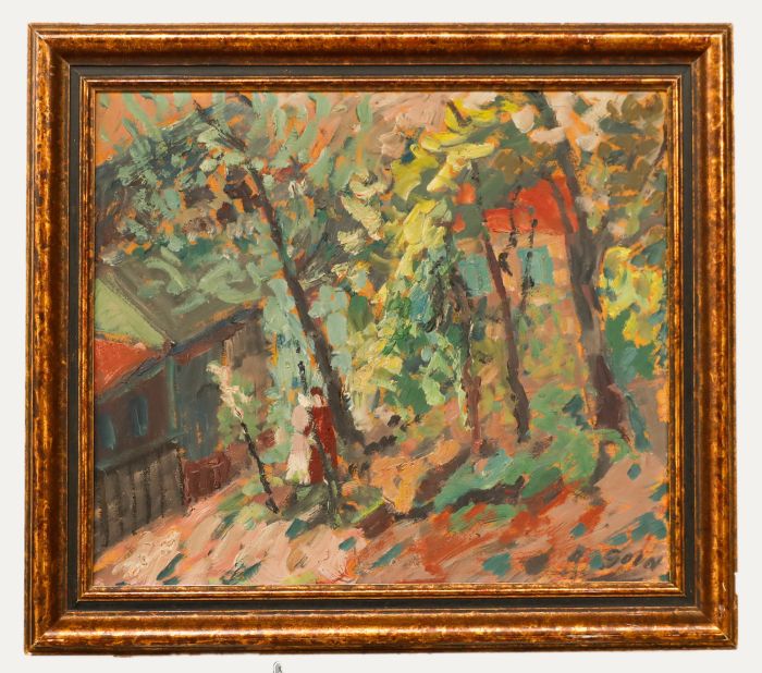 Anton Gold (1914-1970) - Mid 20th Century Oil, Garden Motif