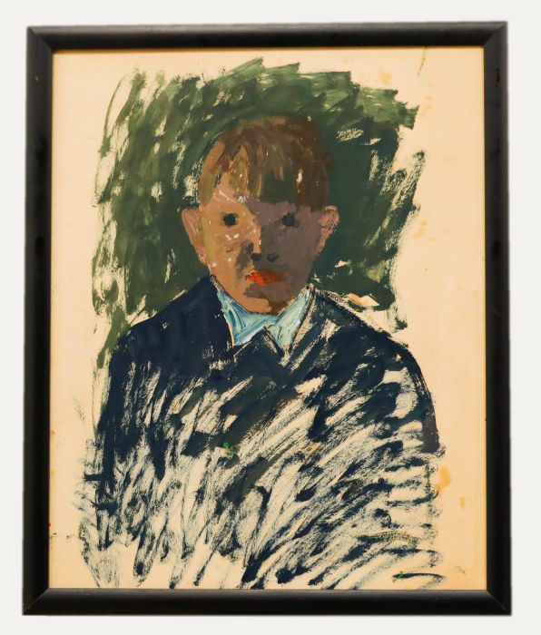 Anton Gold (1914-1970) - Mid 20th Century Oil, Schoolboy in Blue