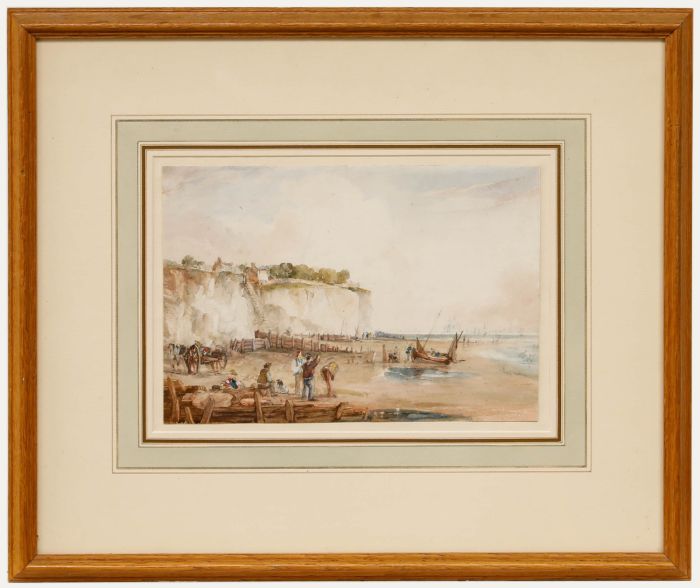 Samuel Owen (1769-1857) - Framed Mid 19th Century Watercolour, Pegwell Bay