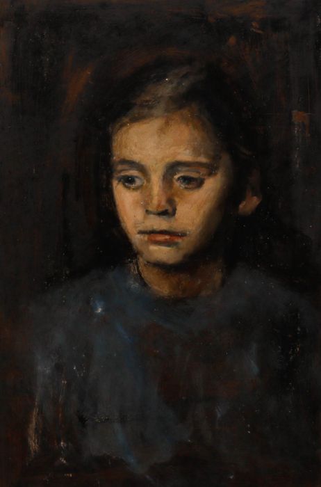George Weissbort (1928-2013) - Mid 20th Century Oil, Portrait of a Young Girl