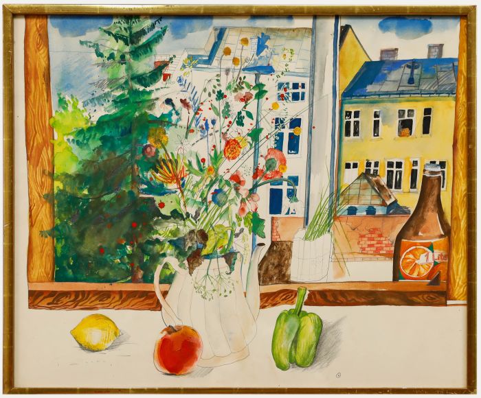 Wolfgang Zeiszner (b.1942) - 1972 Watercolour, Still Life in the Windowsill