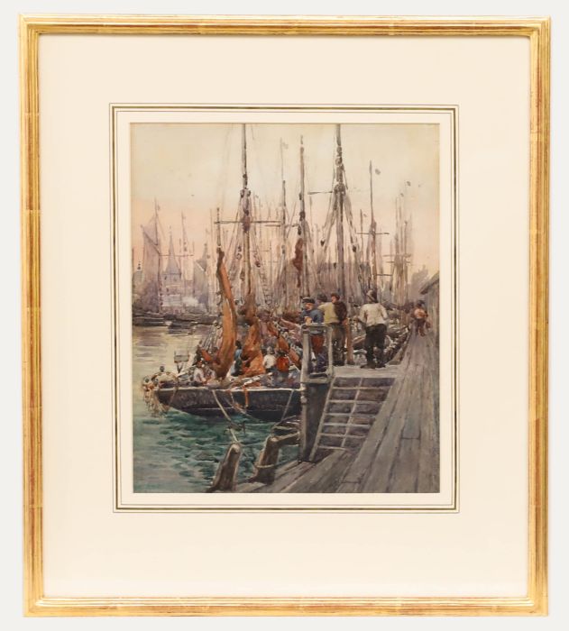 English School Early 20th Century Watercolour - Start of The Fishing Day